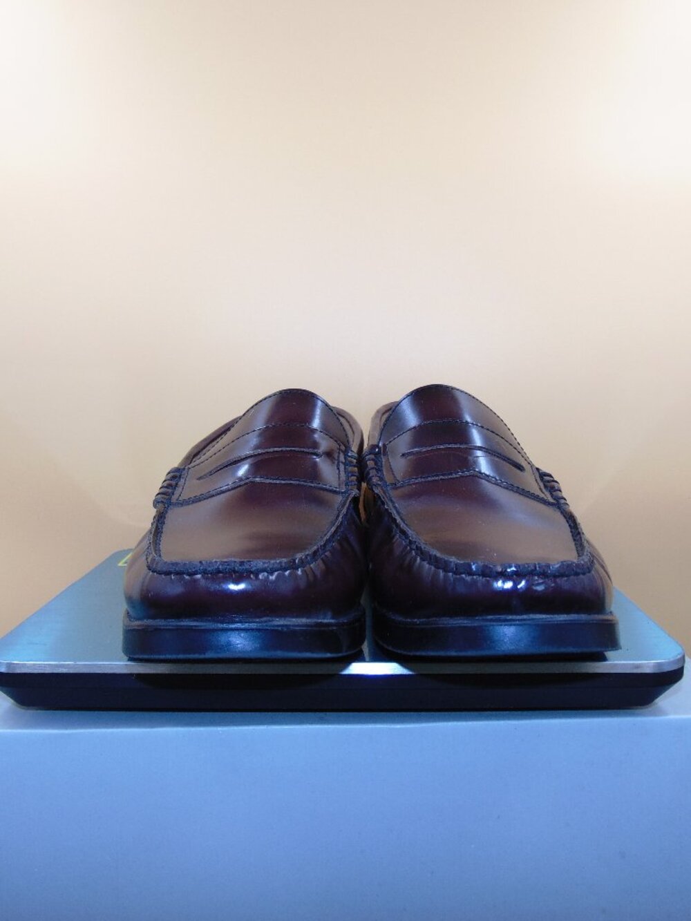 Nunn Bush Kent Men's Moc Toe Penny Loafer Burgundy Leather Dress Shoes Size 9.5W